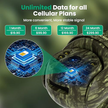 SOLIOM S600 4G LTE Cellular Security Cameras Wireless Outdoor, Solar Security Camera with Pan Tilt 360°View, 2K Full Color Night Vision, Unlimited Data Plan, PIR Motion Sensor, 2 Way Talk, Camo - color: Camo