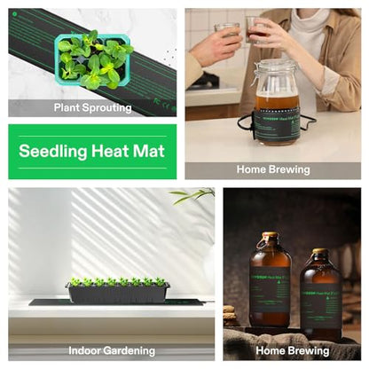 VIVOSUN Durable Waterproof Seedling Heat Mat 3" x 20" UL & MET-Certified Heating Pad for Hydroponic, Kombucha Tea, Brewing, Fermentation & Plant Germination - size: 3"x20"