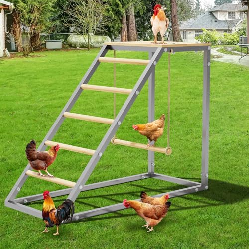 Chicken Ladder for Coop - Promotes Healthy Activity & Feather Growth, Space-Saving Non-Slip Design, Easy to Clean Durable Material（37.6" L x 15.7" W x 27.5" H） - size: 37.6"L x 15.7"W x 27.5"H