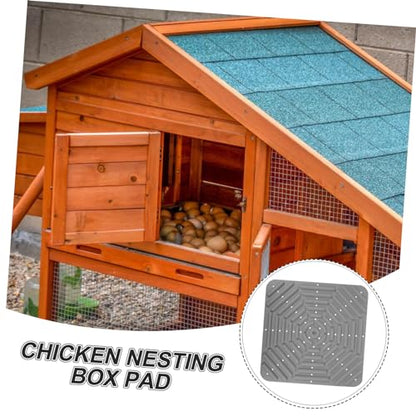 GANAZONO Silicone Chicken Nesting Pads for Coop Washable Chicken Bedding Mat Sturdy Nest Box Liners for Egg Laying Soft Easy to Clean