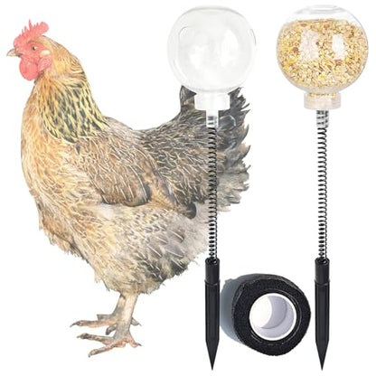 2 Pack Chicken Pecking Toys, Slow Feed Release Feeder Ball for Your Flock, Chicken Coop Enrichment & Boredom Toys for Hens Birds