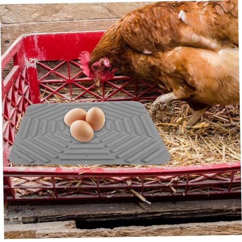GANAZONO Silicone Chicken Nesting Pads for Coop Washable Chicken Bedding Mat Sturdy Nest Box Liners for Egg Laying Soft Easy to Clean