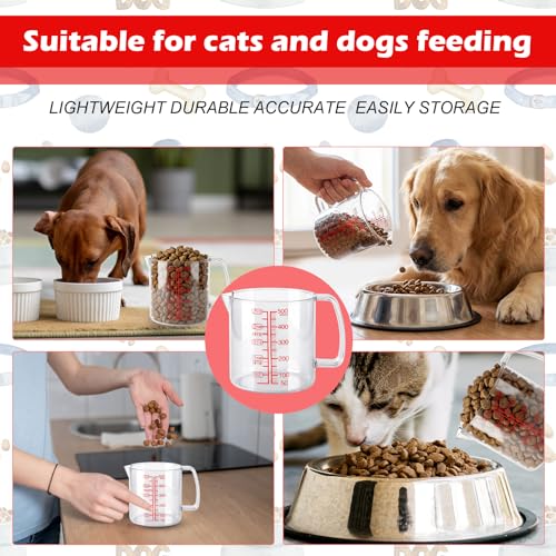 Dog Food Scoop 2 Cup,Plastic Measuring Cups with Handle Pet Food Scoops with Precise Markings for Dogs, Cats or Birds Food (2 CUP) - size: 2 CUP