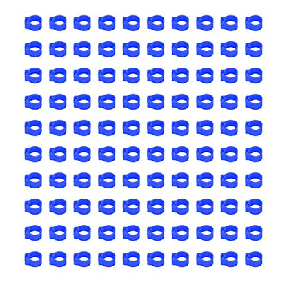 Omabeta Pigeons Leg Rings, Durable Plastic Construction Lightweight Easy to Install and Clean, Pigeons Leg Rings, for Pigeon Identification, Dark Blue, 8mm, 100 Pieces - color: Dark Blue