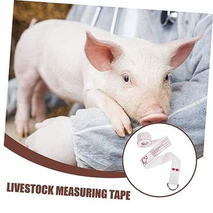 POPETPOP Animal Weight Tape Measure for Livestock Accurate Bust Measuring Tool for Cattle Pigs and Other Farm Animals High Precision Measuring Tape for Animal Weighing