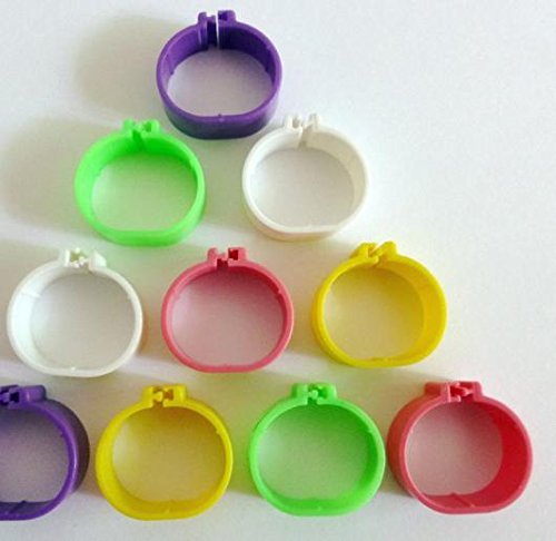 F-P 18mm Laser Plastic Numbered 001-100 Chicken Leg Bands Duck Chicken Goose Rings (Random) (Random) - color: RANDOM
