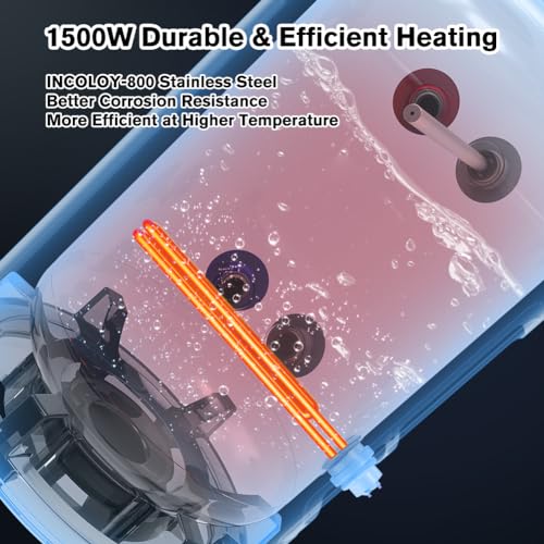 Thermomate Tank Water Heater - 10 Gallon Point of Use Hot Water Heater, 120V 1500W, Adjustable Thermostat, UL Listed (ES1000) - style: 10 Gallons