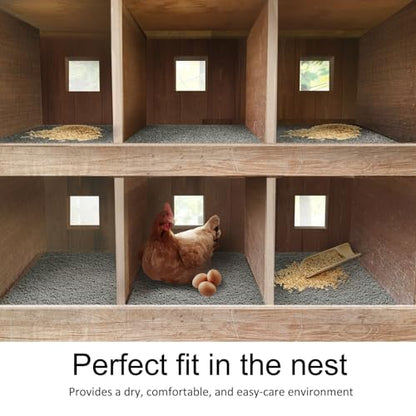 Washable Nesting Pads for Chicken Coop – 8 Pack 12x12 Inch Reusable Chicken Nesting Mats with 4 Fake Eggs, Easy Clean & Durable Laying Box Accessories for Hens (Gray) - color: Gray-8pcs