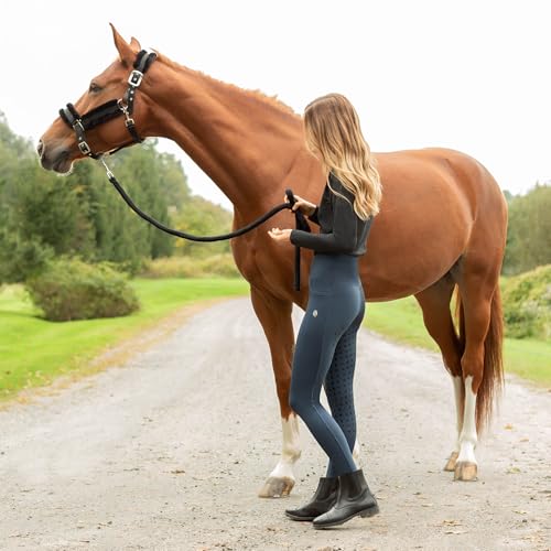Equinavia Valkyrie Ultra Fleece Breakaway Horse Halter | Padded Fleece Adjustable Safety Halter with Nylon Webbing - Black/Black - Cob - color: Black/Black, size: Cob