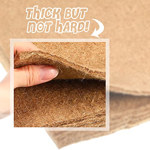 Aoriher 24 Pack Natural Hemp Chicken Nesting Pads Reusable Hens Bedding Mats Chicken Nesting Box Liners for Hen Laying Eggs, Coop Pet Garden Lawn Indoor Outdoor, 11.8 x 11.8 Inches