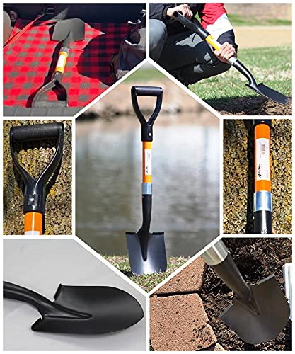 Ashman Short Handle Digging Shovel (1 Pack) - 27-inch Kids Beach & Garden Shovel with Sturdy Blade, D-Handle Gardening Tool - size: 1 Pack, style: Small Digging Shovel