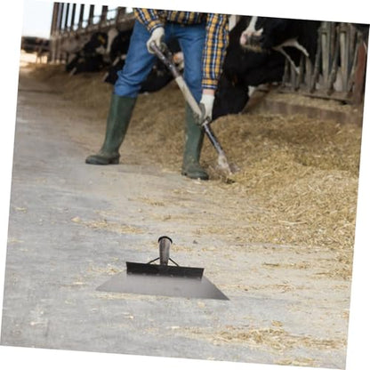ibasenice Heavy Duty Manganese Steel Barn Manure Scraper Shovel 32cm for Livestock Stall Cleaning and Farm Waste Removal