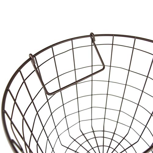 DII Metal Wire Mesh Stackable Utility Storage Bin, Small Round, 12x12x10", Bronze - color: Bronze, size: 12 x 12 x 10 inches