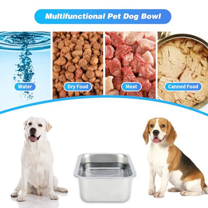 Bwogue 2 Gallons Extra Large Stainless Steel Dog Water and Food Bowl for Large, X-Large Breeds - High Capacity, 1 Pack - color: 1 Bowl, size: 2 Gallons