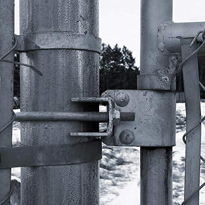 Jake Sales 4-1/2"" Chain Link Bull Dog Hinge (2 Pack), GALVANIZED - size: 4-1/2" Post - 2 Pack