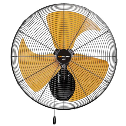 Pro Series 20 inch Oscillating High Velocity Wall Mount Fan, 6000 CFM Industrial Heavy Duty Metal Wall Fan, 3 Speeds, Adjustable Tilt, Quiet Operation Commercial Shop Fan for Garage - size: 20inch-indoor