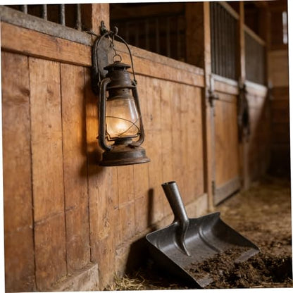 TEHAUX Manual Manure Removal Tool for Poultry and Livestock with Manganese Steel Shovel Head, Efficient Horse Scraper for Farm Settings and Poultry Cage Cleaning