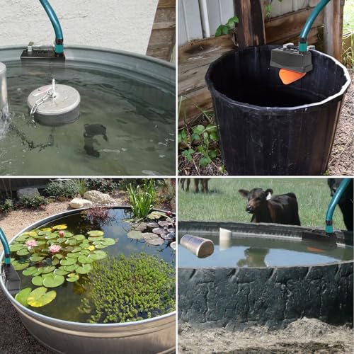 Water Trough Float Valve for Stock Tank,Water Tank Float Valve Level Control for Pond Farm Livestock Cattle Goat Horse Swimming Pool, Autofill Livestock Waterer with Hose Connector - style: Stock Tank Float Valve with Connector-1PCS