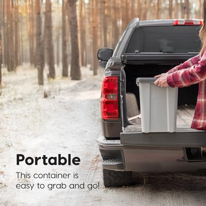 IRIS USA Stackable Dog Food Storage Container with 2 Cup Scoop, 4 Secure Latches, Fits up to 30 lbs, Pet Dry Food Bin, Gasket Seal Lid, BPA Free, Stackable, Easy Measure, Gray/Dark Gray - color: Gray/Dark Gray