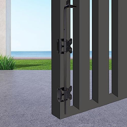 Upgrade 24" Heavy Duty Cane Bolt Gate Drop Rod-Steel Gate Ground Latch Designed for Wood Metal Vinyl Gates or Double Doors Fence-2 Pack - size: 24 Inch-2 Pack