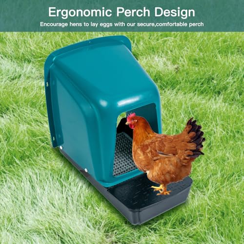 Yeeoy 8 Pack Chicken Nesting Boxes Laying Box with Swing Perch Roll Out Nesting Boxes for Hens Ducks Chickens Laying Egg Chicken Coop Nest Box Home & Farm Using