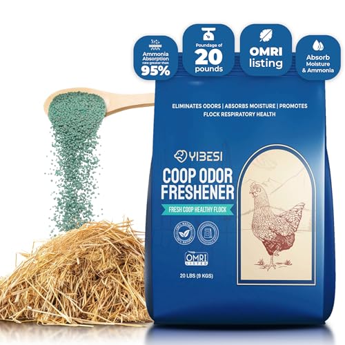 Chicken Coop Deodorizer – Natural Zeolite Odor Eliminator & Moisture Absorber – Coop Refresher for Poultry Bedding, Nesting Boxes, Runs & Small Animal Enclosures – 100% Natural, Compost-Safe Formula - color: Green