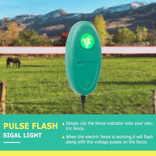 2 Pack Detects Electric Fence Energizer Pulse Flash Signal LED Light | Tester Indicator for pulsed energizers | Alert Device That Clips to Wire or Tape Fences - style: 2 Pack