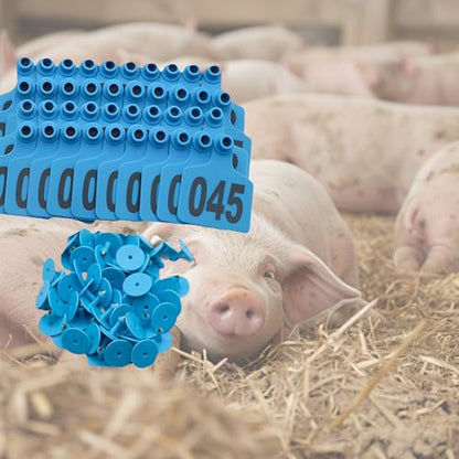 100 Pieces Ranch Animal Ear Markers Built from Gentle Yet Tough Substance Perfect for Labeling Caprine and Pigs Permanent Ear Identifiers - color: Red