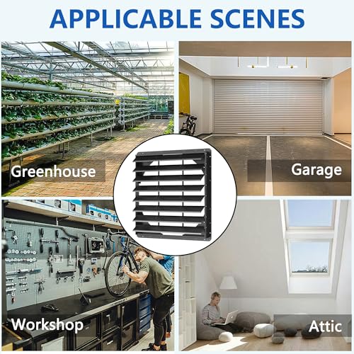 36 Inch Galvanized Sheet Spraying Automatic Exhaust Shutter Louver Vent (No Fan Blades and Motor) for Home Attics, Workshops, Barn, Greenhouse - size: 36 Inch