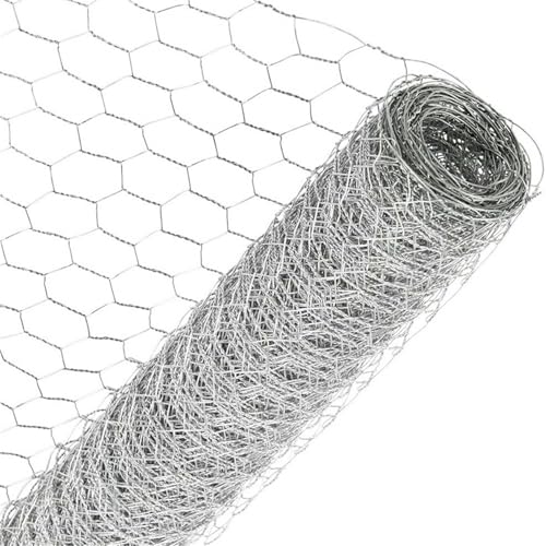 72 in x 150 ft, 2 inch Metal Mesh Pencing, Chicken Wire Fencing, Hexagonal Galvanized Mesh, Poultry Wire Netting for Chicken, Duck, Goose, Rabbit Fencing - size: 72 in x 150 ft 2 in