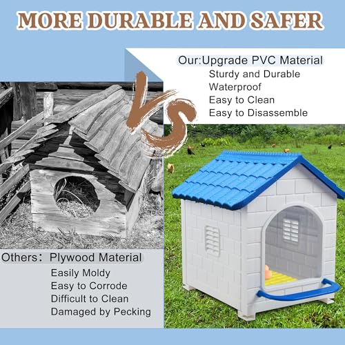 Nesting Boxes for Chicken, Plastic Single Compartment Chicken Nesting Box for Laying Eggs for Hens, Ducks and Poultry - Blue - color: Blue