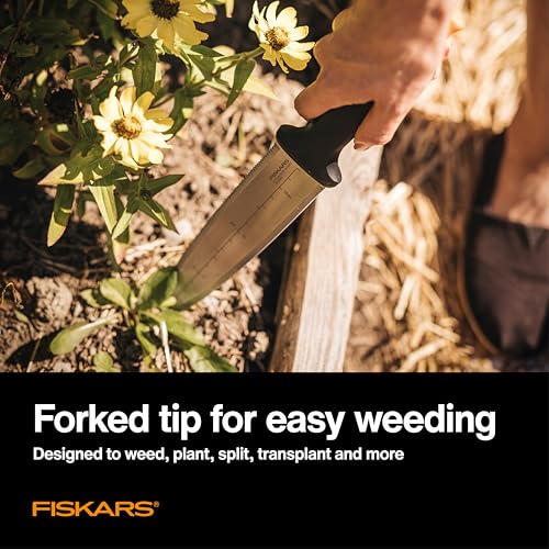 Fiskars Hori Hori Garden Knife with Sheath, Multi-Purpose Heavy Duty Gardening Hand Tool for Weeding, Planting, Digging with Hanging Hole - style: Hori Knife