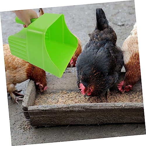 Outanaya Thick Plastic Feed Shovel for Livestock 1.5L Animal Feed Scoop Handle for Grain Rice and Ice Cube Handling