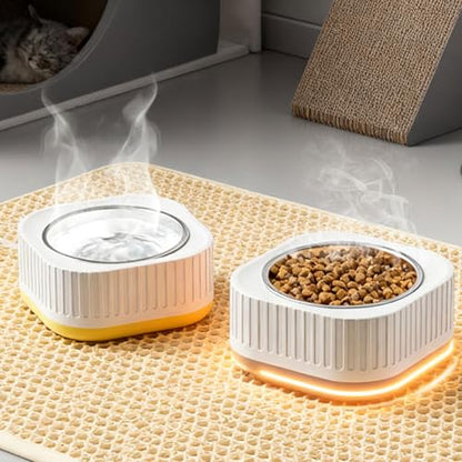 Heated Water Bowls for Animals, Outdoor Thermostatic Control Heated Water Bowls, Heateds Waters Bowl for Outside Animals Dogs Cats Rabbits Chickens Birds, Provides Warm Water in Winter (Yellow) - color: Yellow