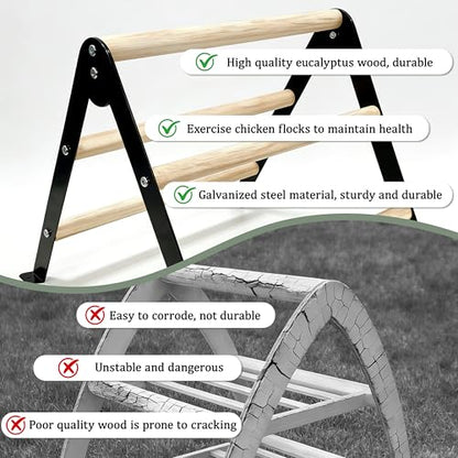XCL Chicken Perch for Baby Chicks, Chicken Roosting Bars, Chicken Perch for Coop, Suitable for Backyard Poultry, Easy to Install Farm Chickens Roost Toys, A-Shaped Chicken Perch (S) - size: S