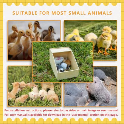 Rabbit Nesting Box, 18"x15"x12", Wood | 5" Entry Height, Fully Detachable Lid, For Breeding, Nursing & Nesting, For Rabbits, Chickens, Guinea Pigs, Chinchillas - size: 18"x15"x12"