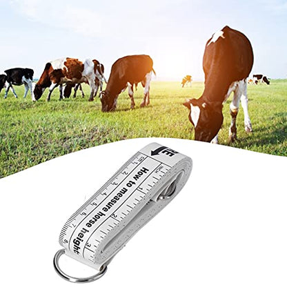 Horse Weight Tape & Measuring Stick | 242cm PVC Tear Tolerant/Protective | Accurate Bust Weight & Body Length for Horses/Farm Animals | Portable Animal Husbandry Tool