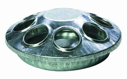 Miller Manufacturing 9808 6-Inch Round Poultry Feeder,Grey/Silver