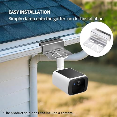 Stainless Steel Camera Mount with Drainage Rustproof Outdoor CCTV Bracket for Security Devices Weather-Ready Gear (1 Set