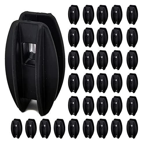 40 Pcs Black Electric Fence Corner Post insulators for Poly Wire