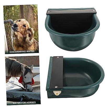 KESYOO Livestock Drinking Water Bowl Durable Automatic Waterer and Cattle Waterer with Deep Splash Design Stable Water Level for Farm Use - color: Dark Green