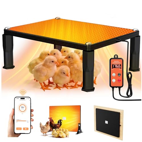 Smart Brooder Heater for Chicks,120 Watts Radiant Heat Flat Panel Heaters for Winter