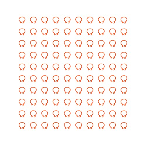 100PCS 8mm Poultry Leg Bands, Bird Pigeons Leg Rings Bird Foot Rings Poultry Tags Colorful Bird Identification Leg Bands Poultry Leg Rings (Orange) - color: Orange