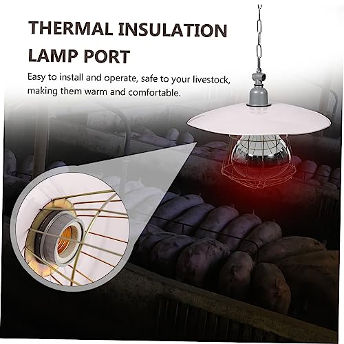 DOITOOL Insulation Lampshade Heat Lamp Reptile Dome Lamp Reptisoil Livestock Breeding Lamp Pet Grille