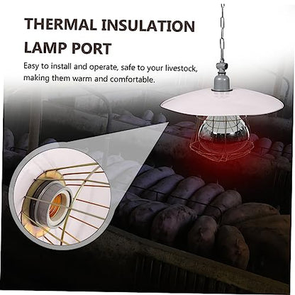 DOITOOL Insulation Lampshade Heat Lamp Reptile Dome Lamp Reptisoil Livestock Breeding Lamp Pet Grille