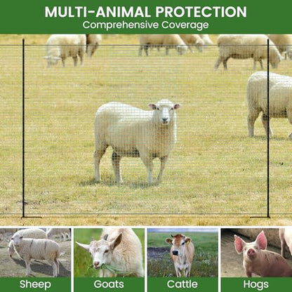 DoCred Non Electric Fence Netting, 40in x 164ft Movable Livestock Nets | Portable Chicken Mesh for Ducks, Goats, Sheep, Dog, Reusable Nylon Animal Barrier Fencing for Backyards, Farms Ranches - size: 40in x 164ft(Nylon)