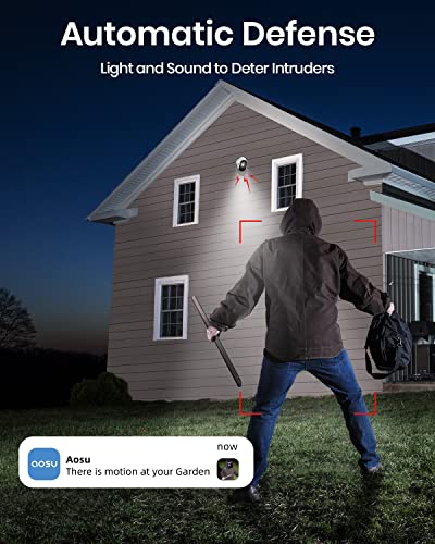aosu 2K Add-on Camera, Requires WirelessCam/SolarCam aosuBase (NOT Doorbell Base Station), Up to 4 Cameras Can be Connected to 1 aosuBase - style: Add-on-Cam