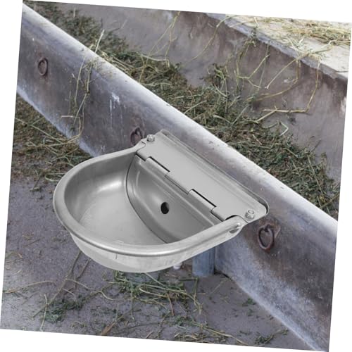 Abaodam Stainless Steel Automatic Waterer for Cattle and Horses Self-Filling Livestock Water Bowl with Float Valve Sturdy Livestock Water Feeder for Farm Animals