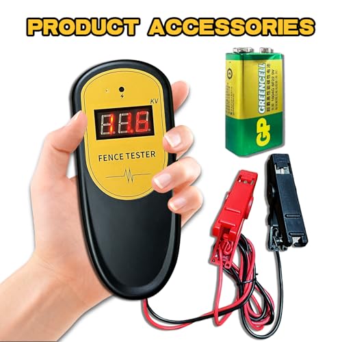 Electric Fence Tester and Fault Finder, 13KV Digital Electric Fence Voltage Tester 500V-13000V Pulse Meter, Quick Repair & Troubleshooting Tool for Farm, Ranch, Horse and Cattle Fences