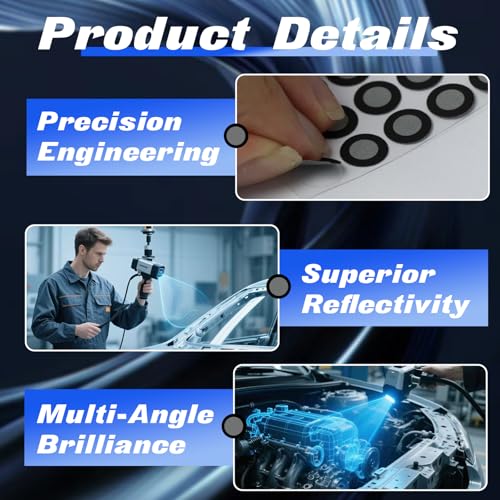 1548 Pcs 3D Scanning Marker for 3D Scanners - High Reflective Marking Points and Positioning Dots, 1100 + 448 PCS Stickers for Enhanced 3D Scan Precision (6mm & 3mm) - size: 30 Pcs 6mm&3MM